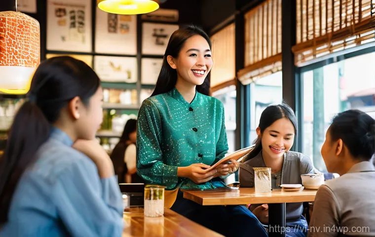 고객 니즈 리서치를 통한 제품 개선 사례 - **Prompt: "A vibrant, bustling scene inside a cozy, modern Vietnamese coffee shop. The female owner,...